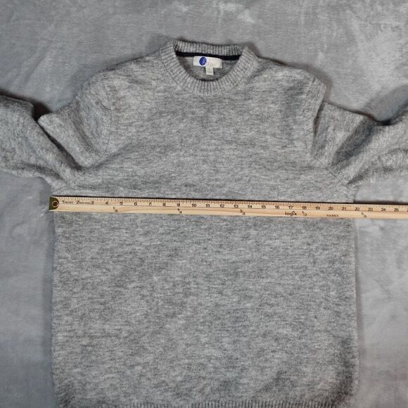 Boden Mohair Wool Blend Crewneck Sweater Mens Medium Knitted Grey Melange - Picture 6 of 8